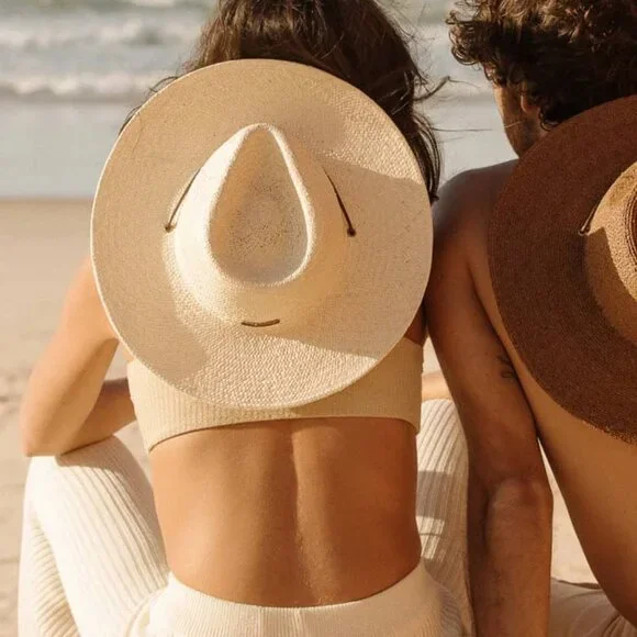 Will + Bear Rider Bone | White Palm Straw Hat Rider Bone | White Palm Straw Hat – Will & Bear America main image 4